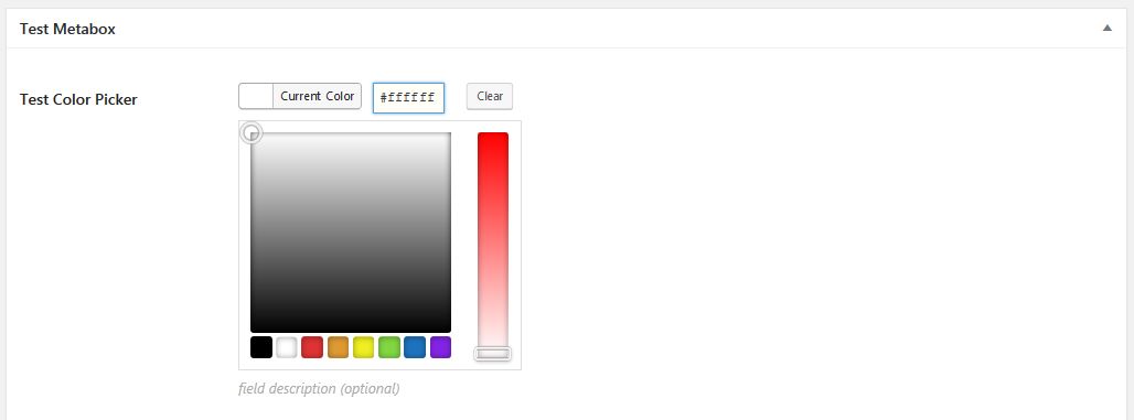 Screenshot of color picker CMB field type