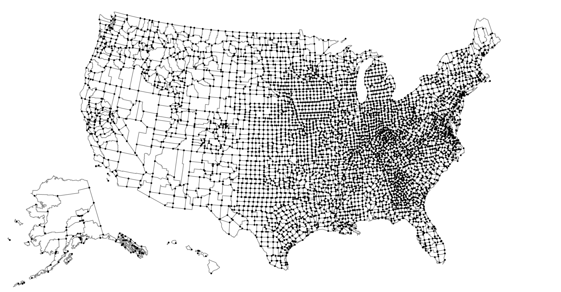 U.S. County mesh