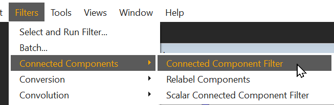 Step 5 - Connect Components filter menu entry