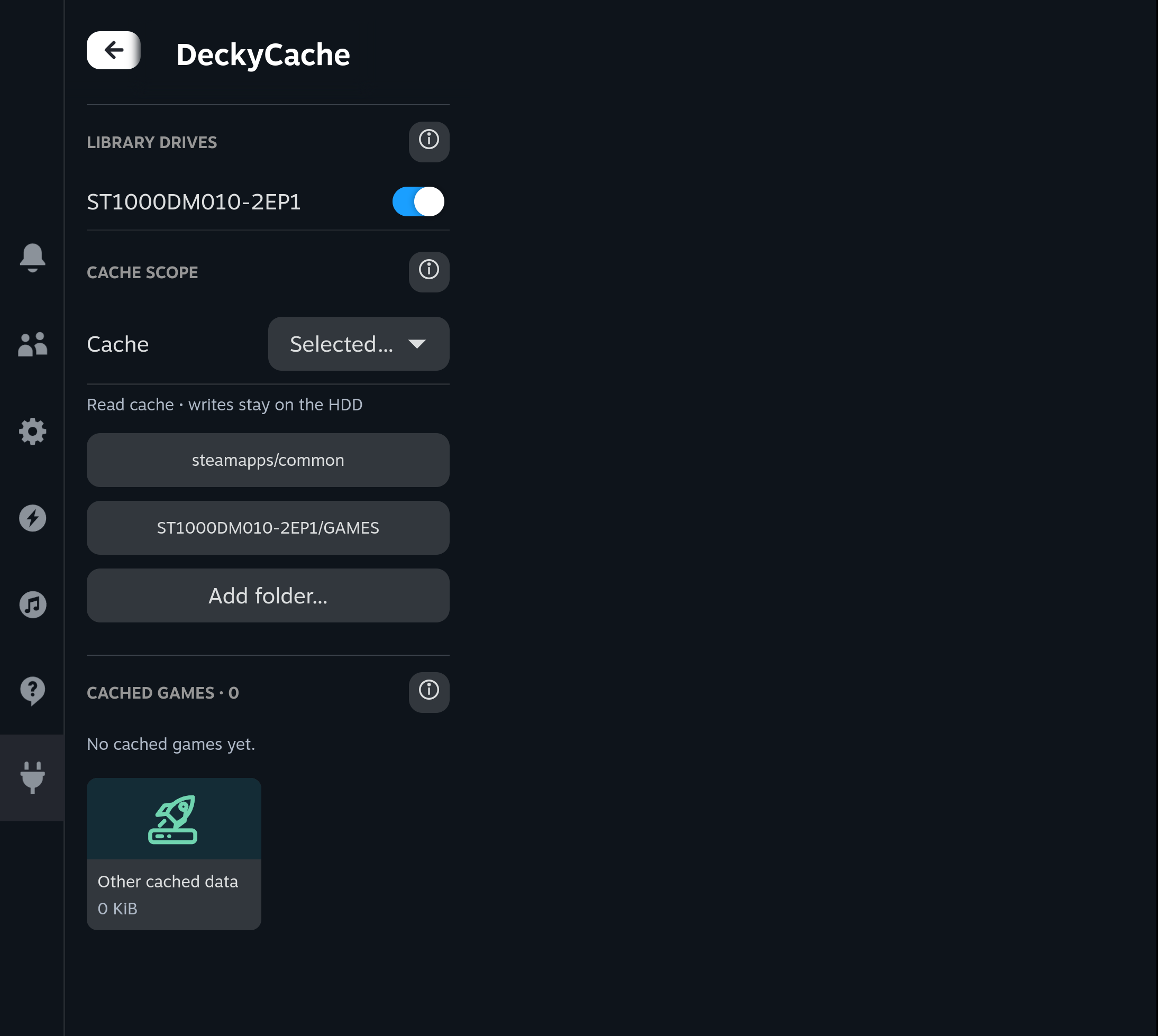 Selected Steam and DRM-free folders