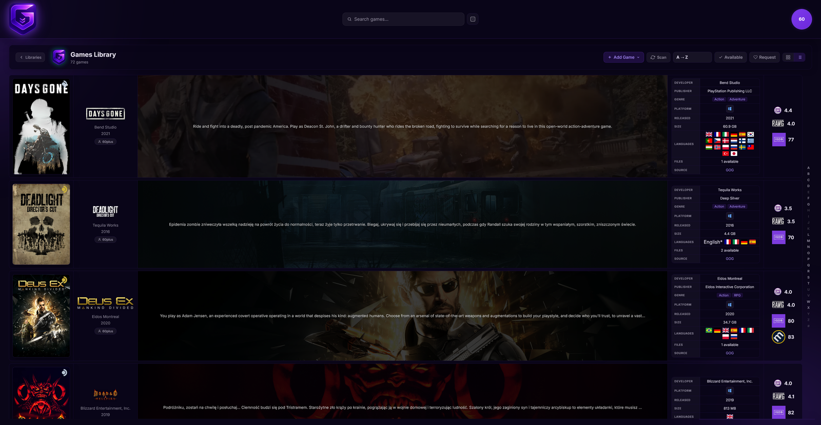 List view