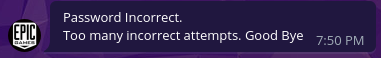 Too Many Atttempts