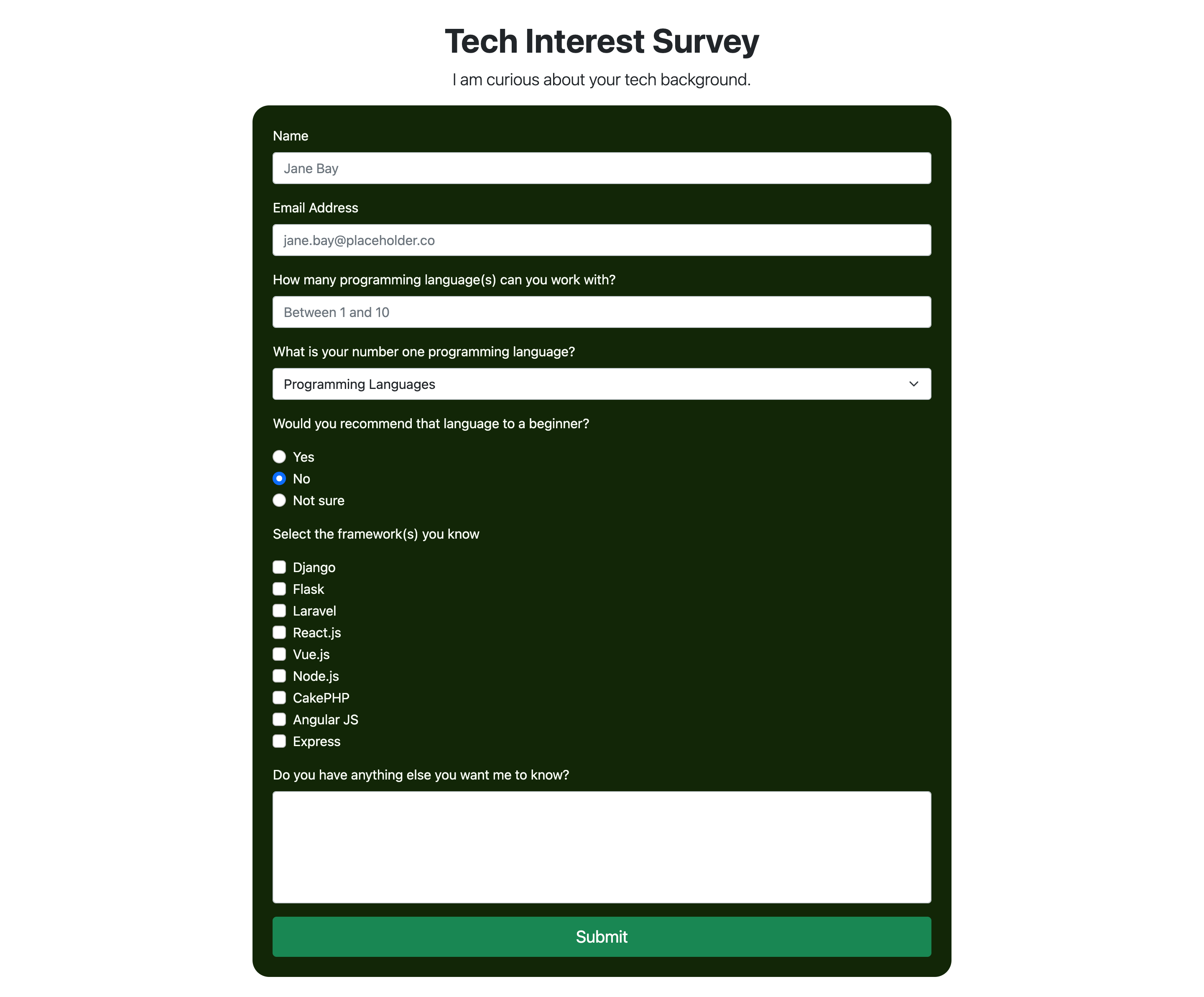 Tech Interest Survey Image