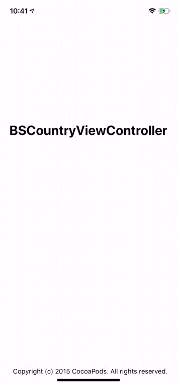 BSCountryViewController screenshot animated gif