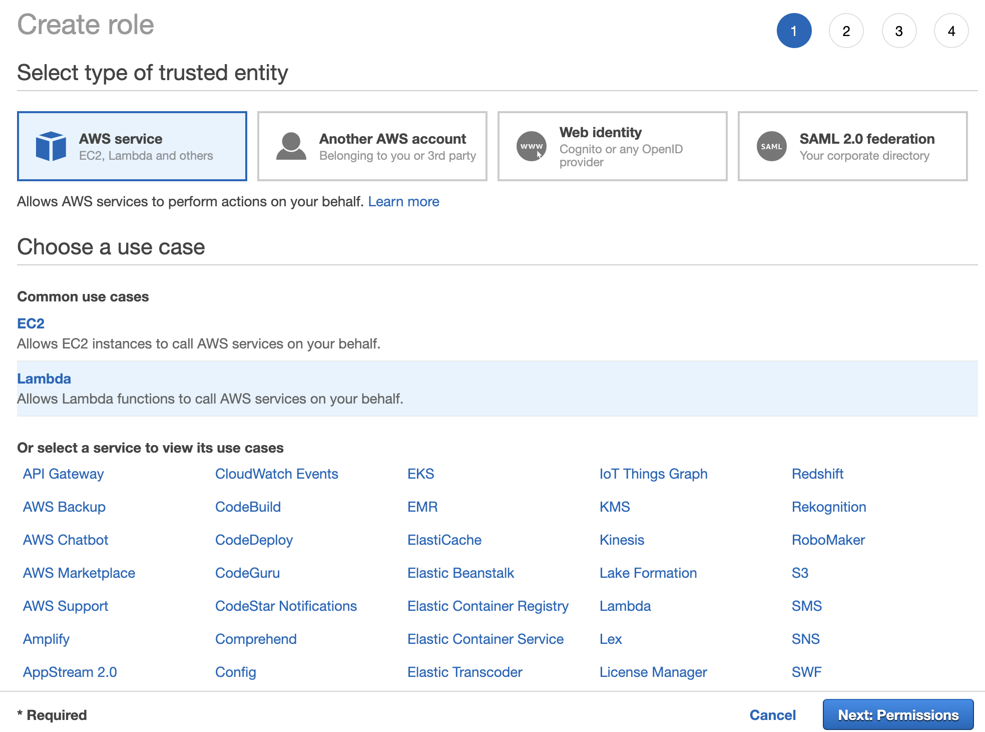 aws lambda cloudwatch step 2. Create a new IAM role