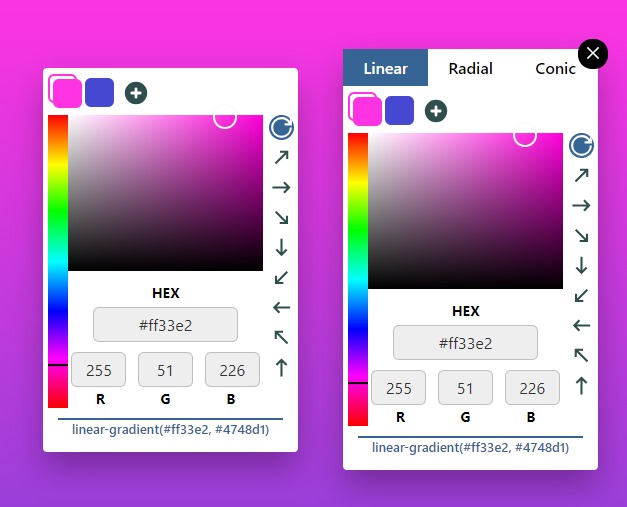 React Gradient Palette