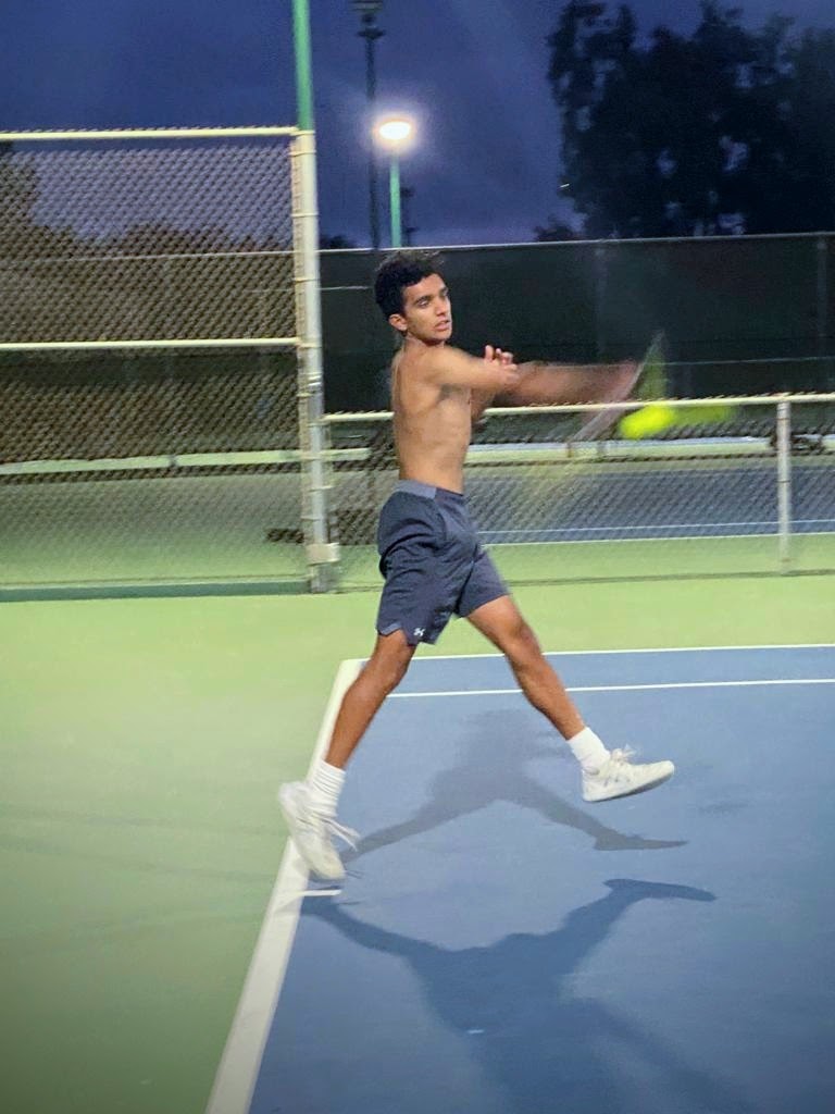 Late night tennis in Del Mar with my coach!