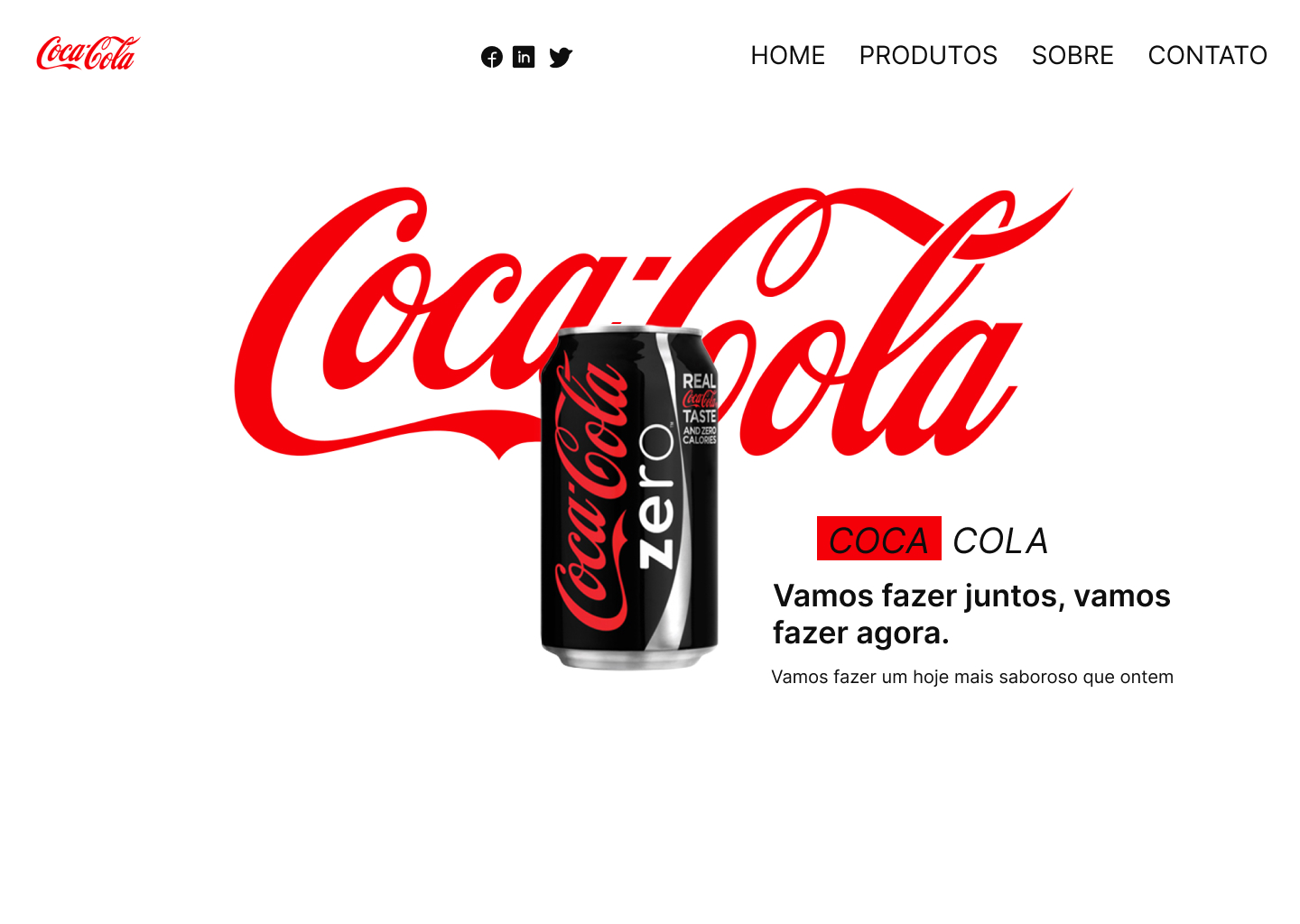 Pagina da Coca.Cola