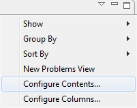Opening the Configure Contents dialog