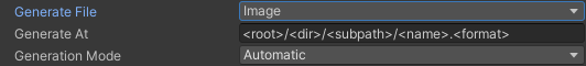 Source Image Import Settings in Unity Inspector: Generate Image