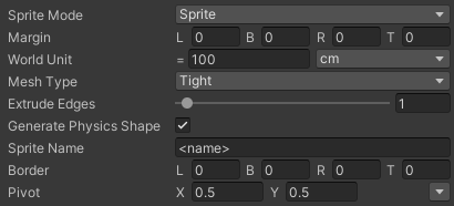 Source Image Import Settings in Unity Inspector: Sprite Mode - Sprite