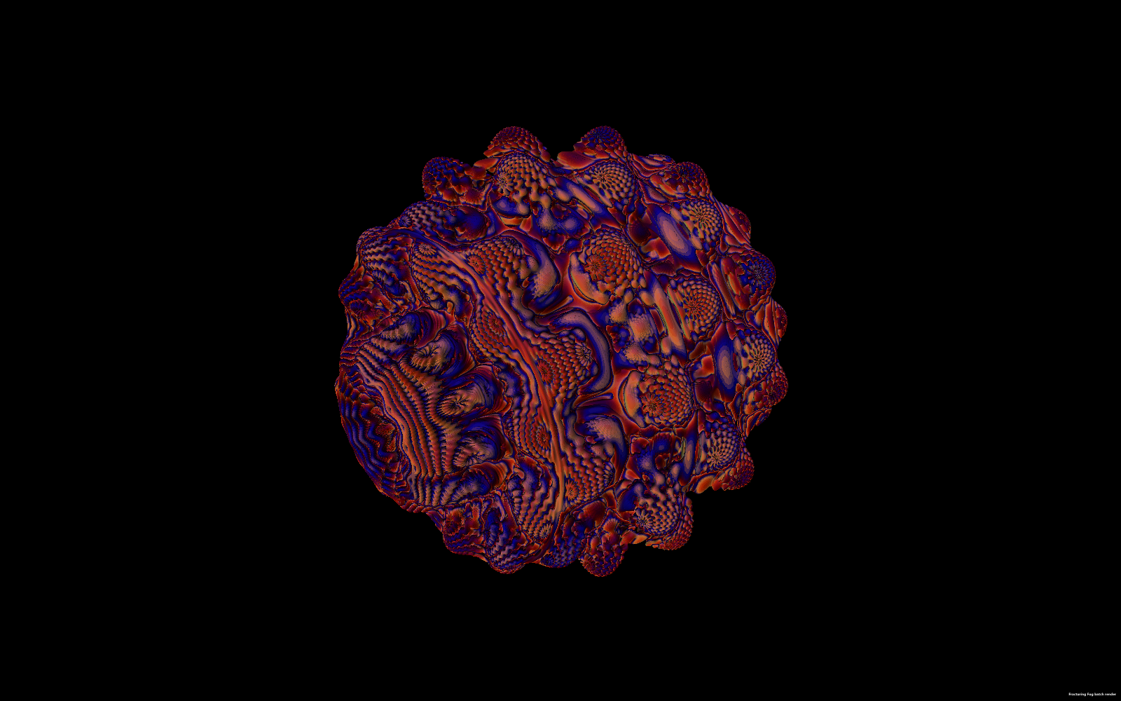 Mandelbulb p = 12 — denser quill pattern.