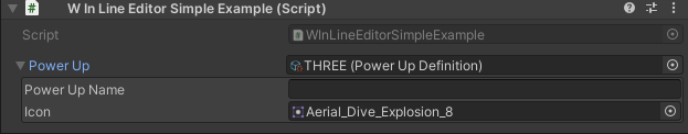 WInLineEditor showing embedded ScriptableObject inspector