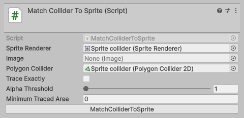 Generated sprite collider mode