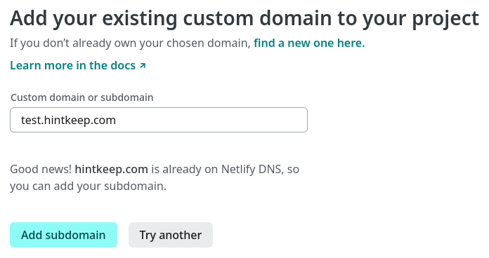 add project custom domain