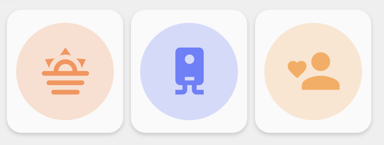 Orbit Action Card grouped layout in light theme