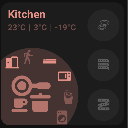 Orbit Area Card in dark theme