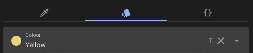 Theme colour field in dark theme