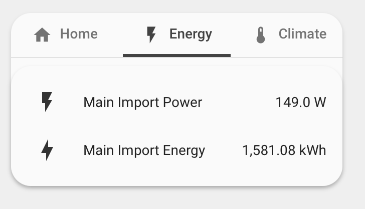 Orbit Deck Card Energy tab in light theme