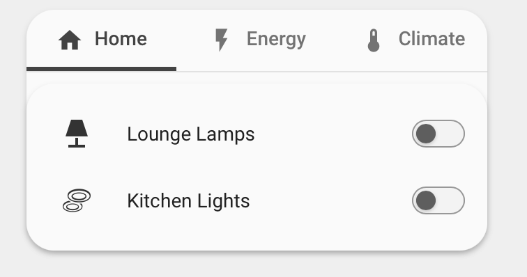 Orbit Deck Card Home tab in light theme