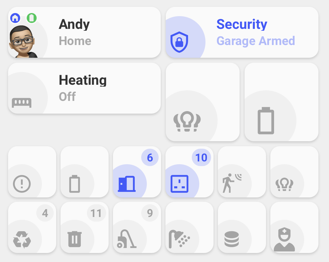 Orbit Status Card modes in light theme