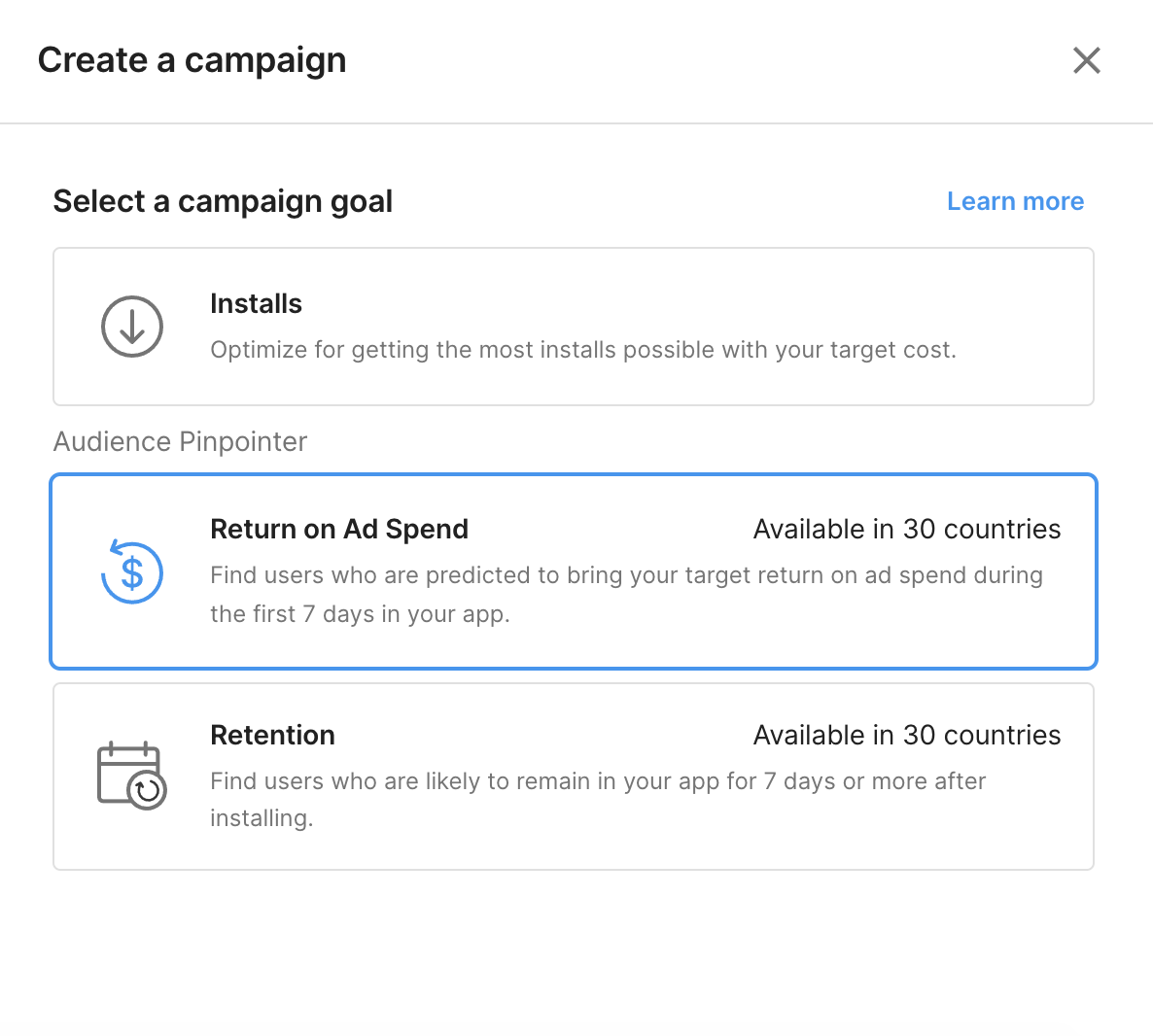 Create Audience Pinpointer campaign