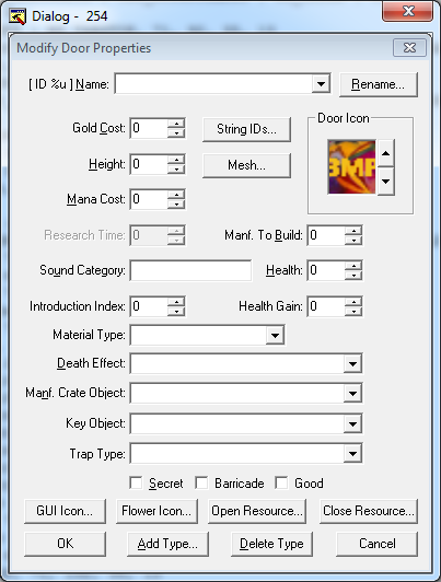 Modify Door Properties