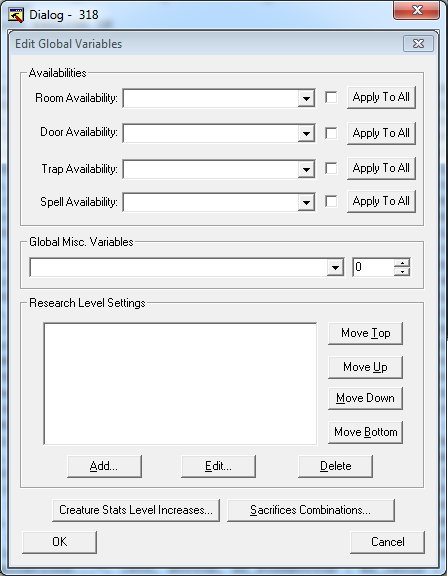 Edit Global Variables