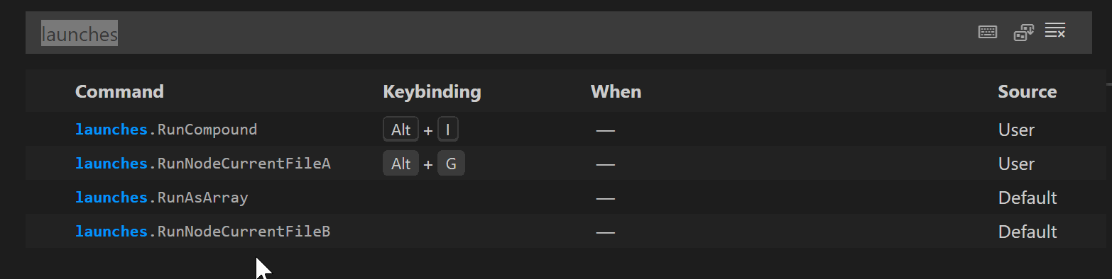 Keybindings shortcuts demo