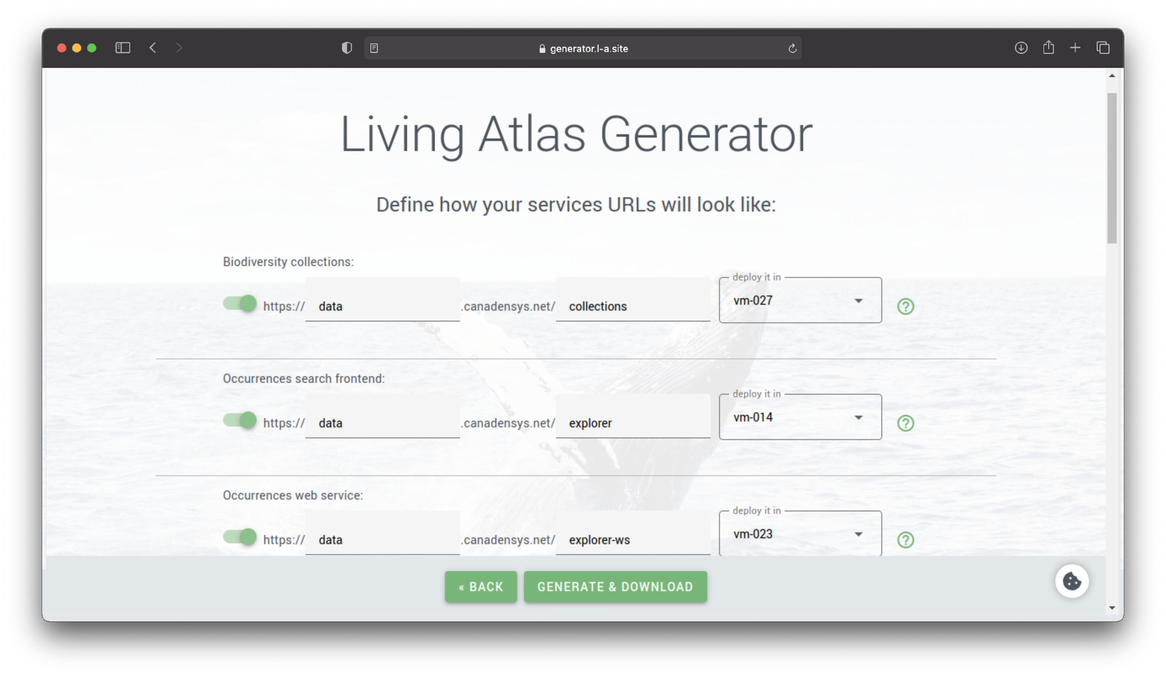 living-atlas generator web last step