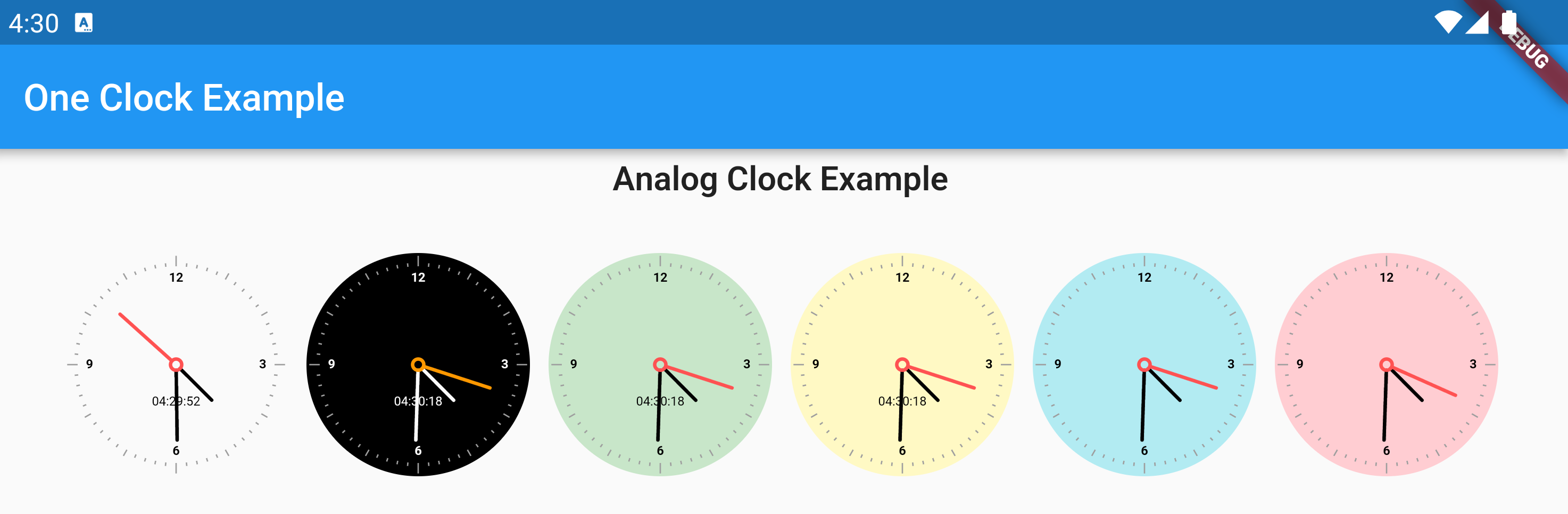 Analog Clock Screenshot