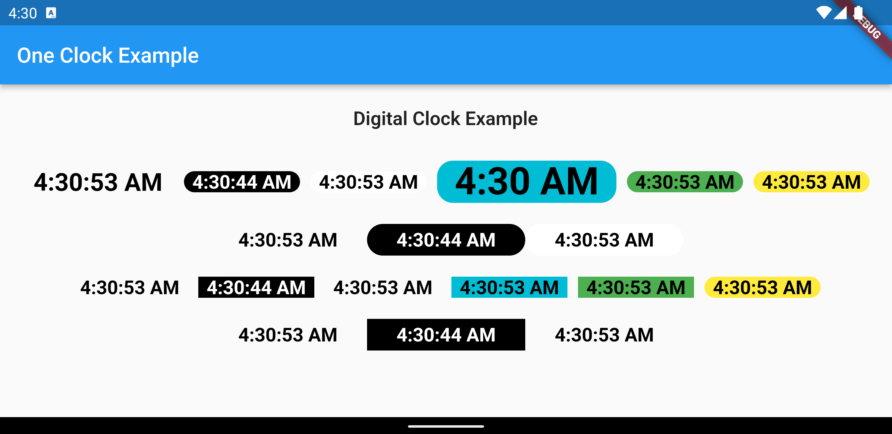 Digital Clock Screenshot