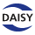 Daisy logo, two blue swoops above and below the word DAISY