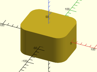 Cube Rounded Edges Tutorial Rounding_the_Cube · BelfrySCAD/BOSL2 Wiki · GitHub