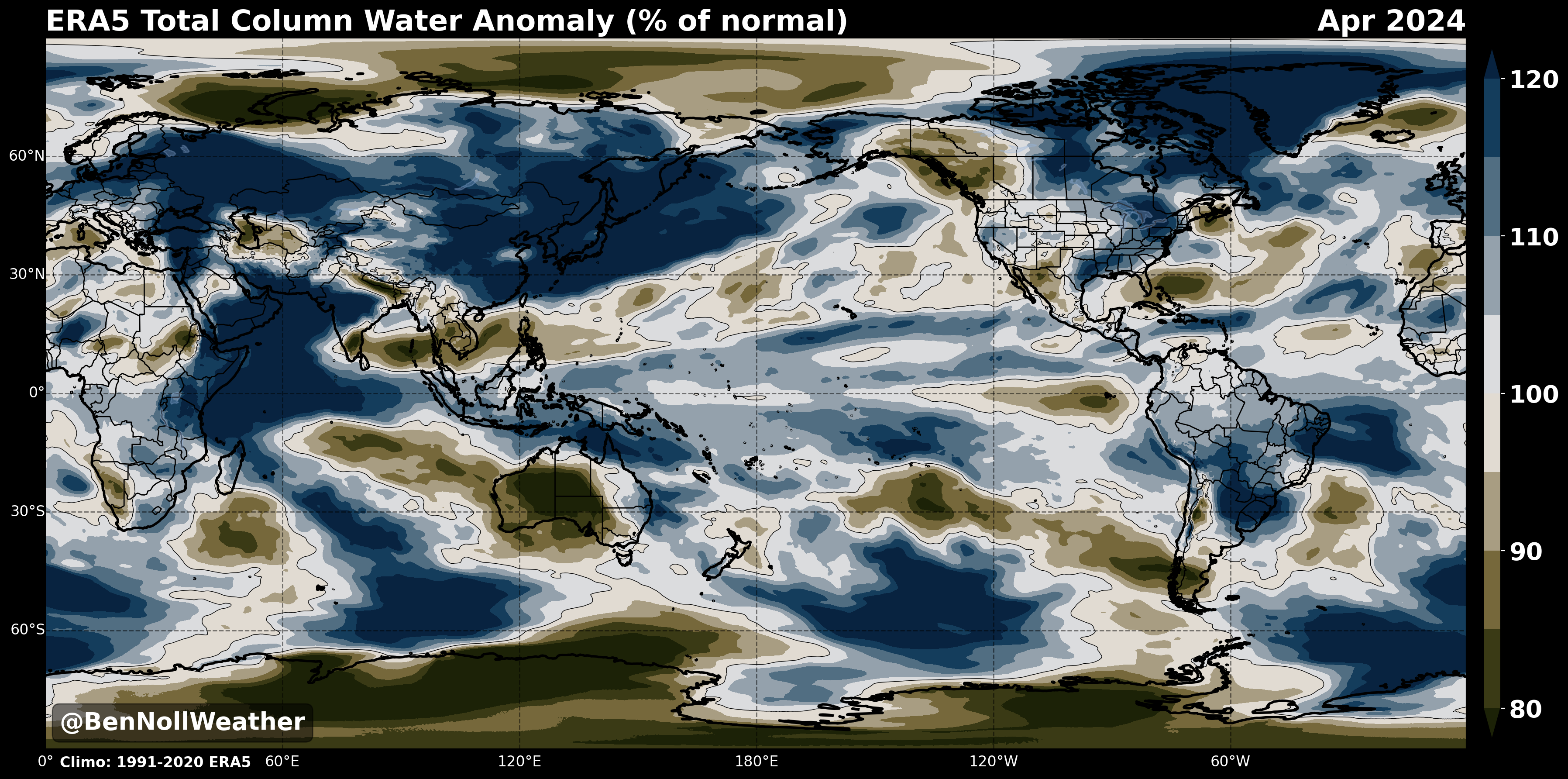 Global Atmospheric Moisture Map
