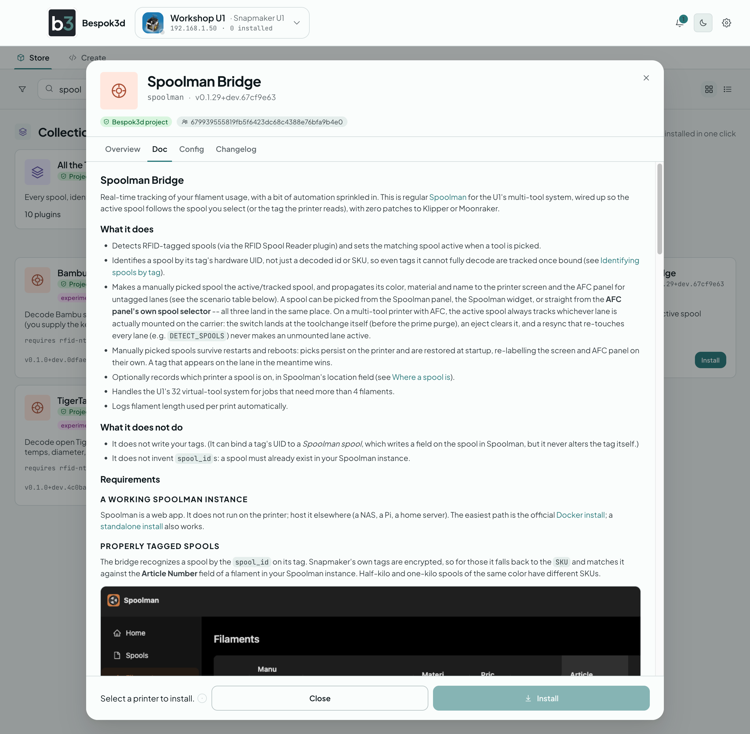 A plugin's documentation