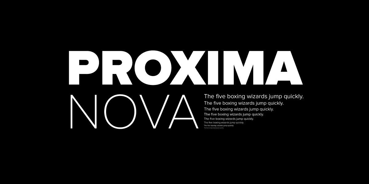 proxima nova typeface