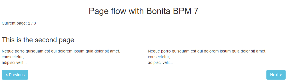 Pageflow form created with Bonita BPM 7