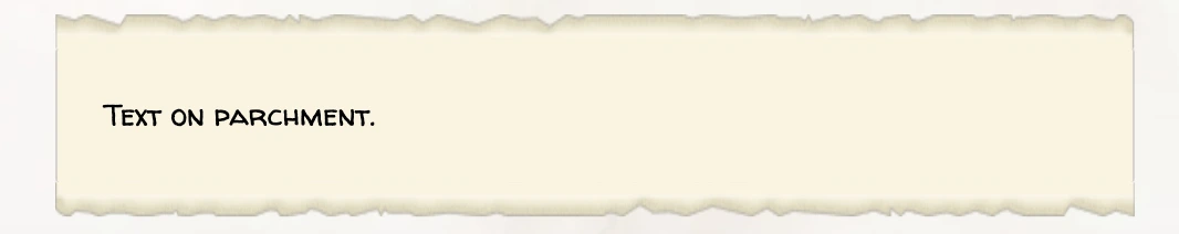 A parchment-style blockquote