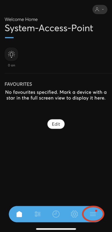 Screenshot of the More option in the app