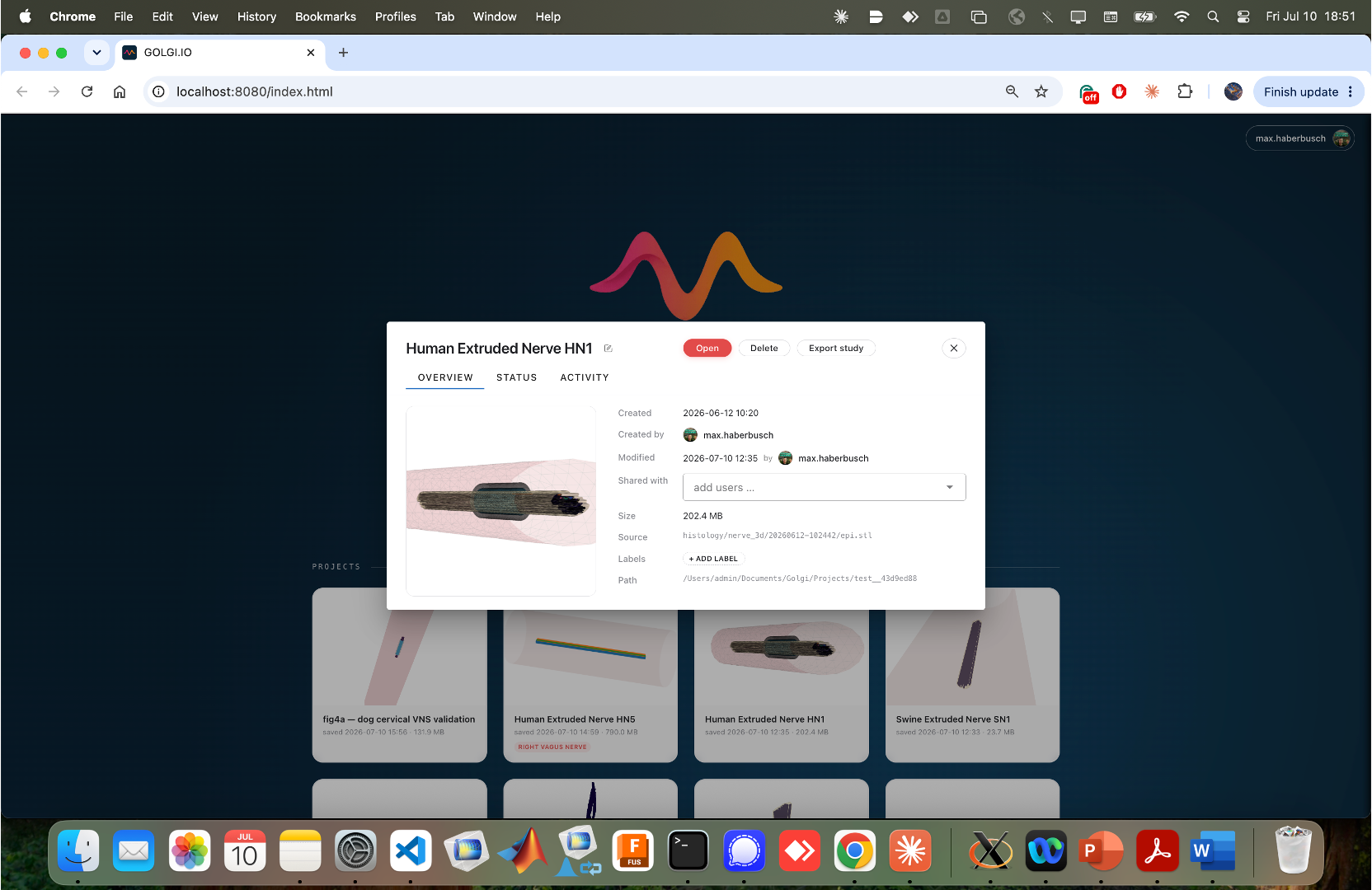 Project details — Overview tab