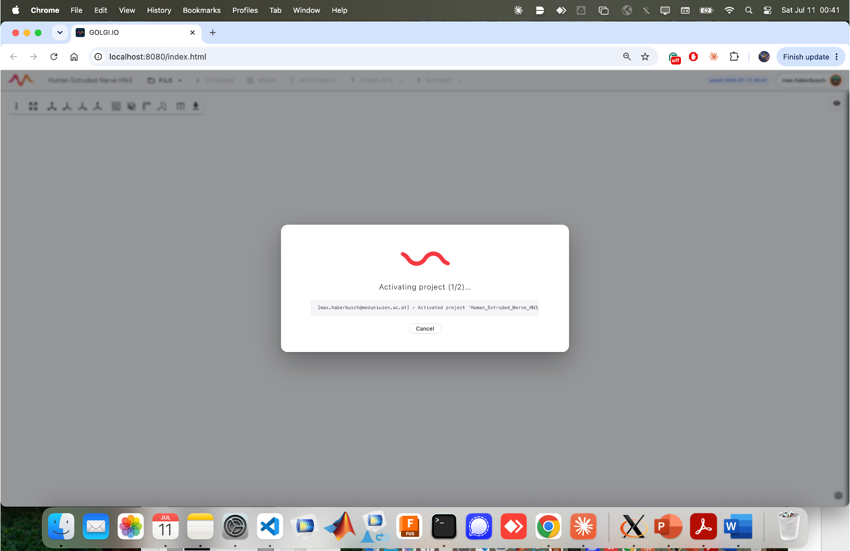 Activating project