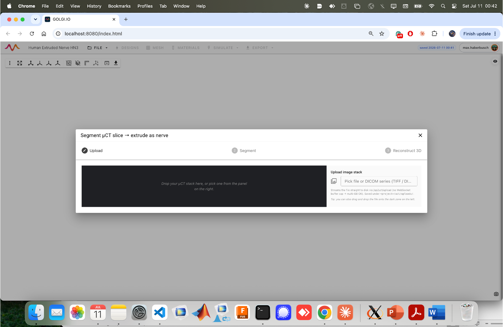 Segmentation wizard — Upload step