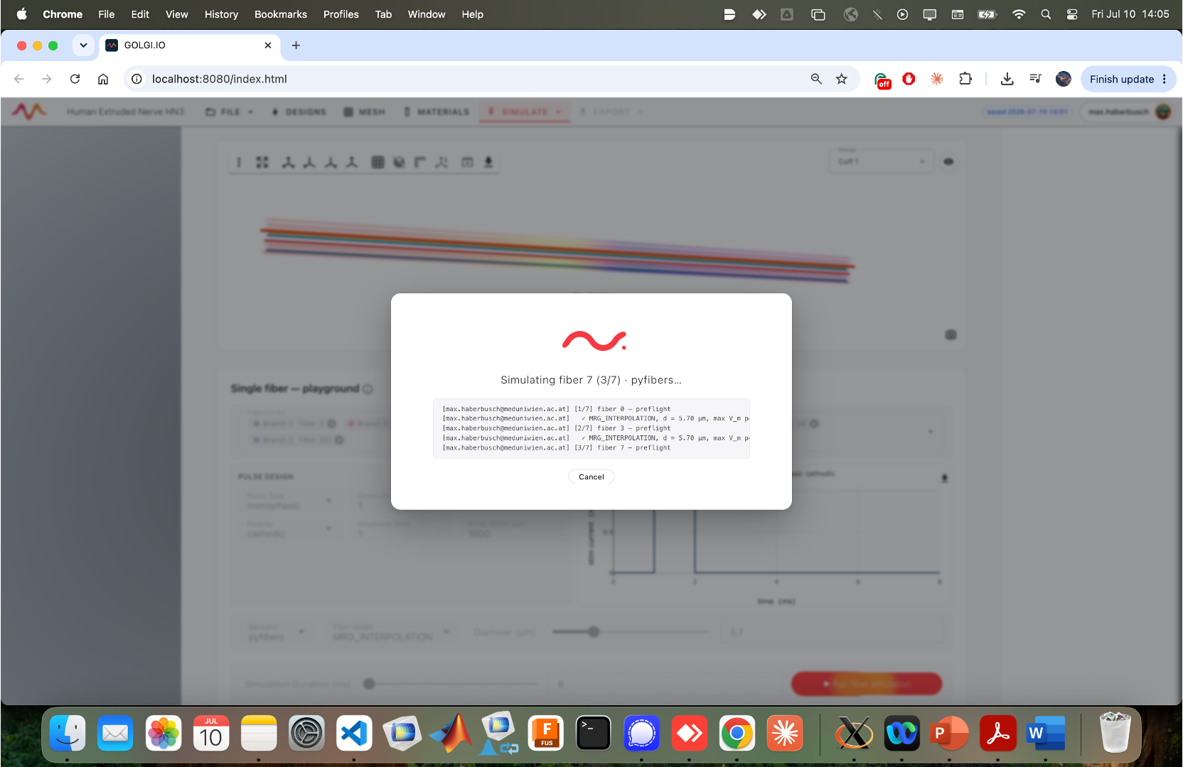 Single fiber — running