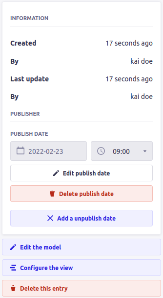 Edit a (un)publish date