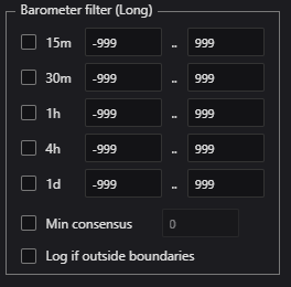 Barometer filter