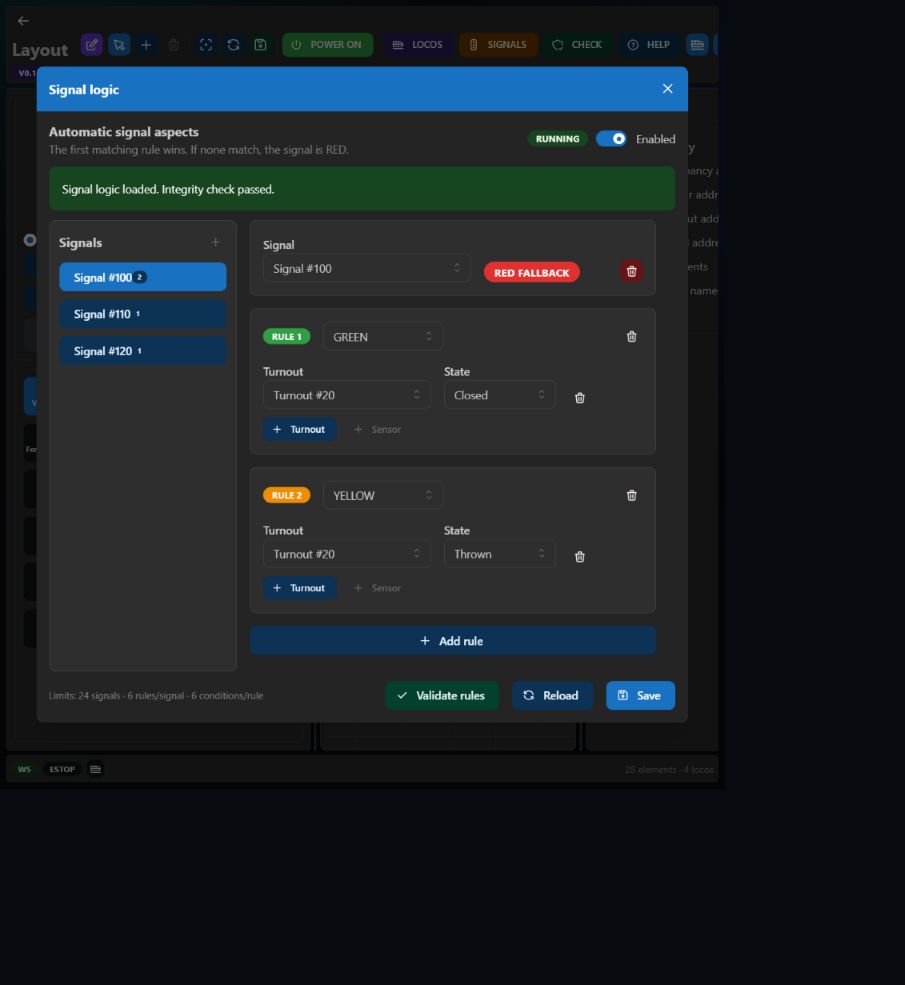 Signal Logic editor