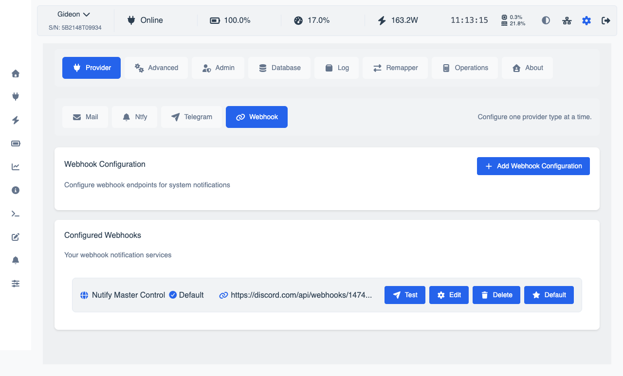 Provider Webhook