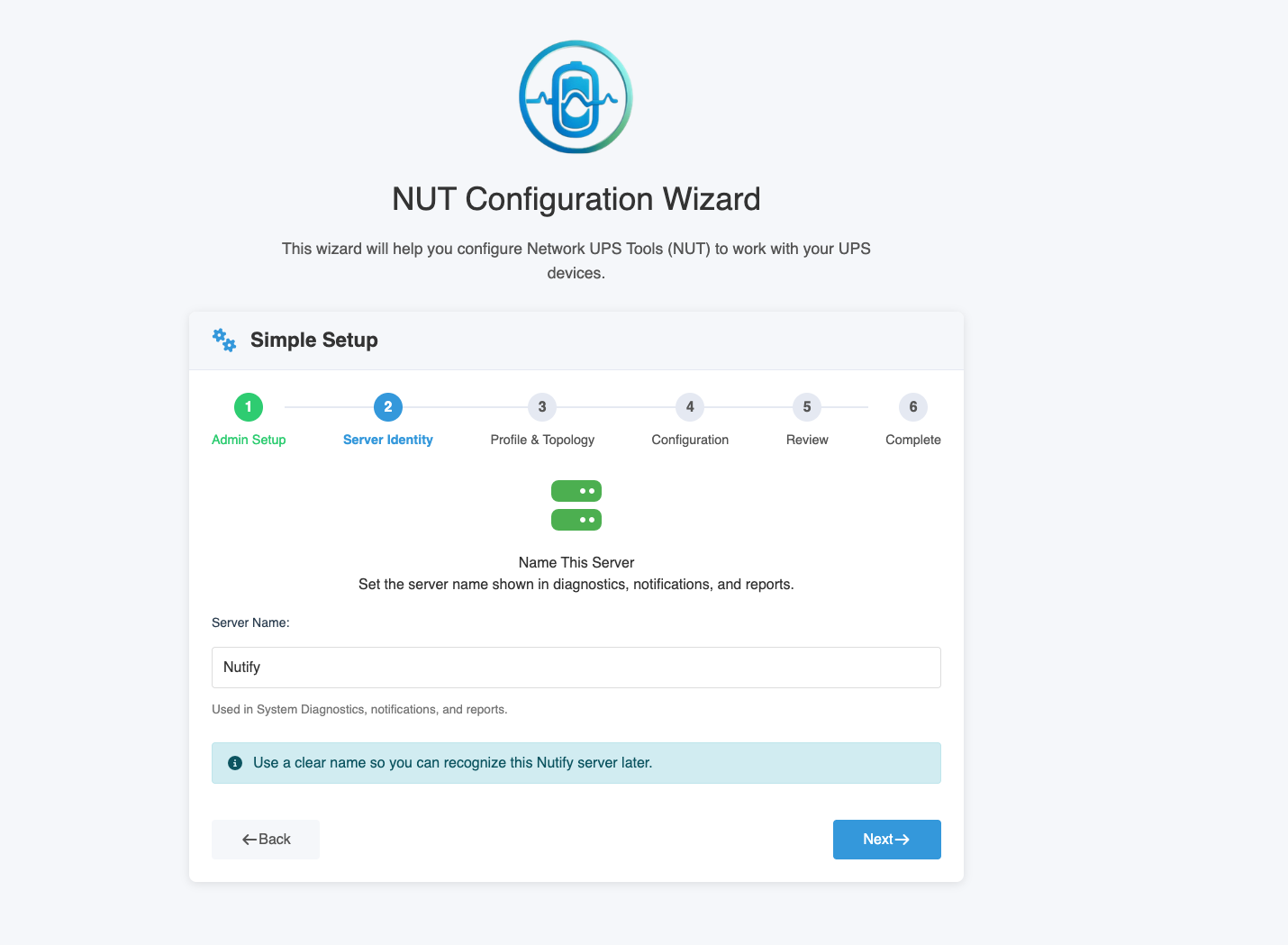 Step 2 - Server Identity