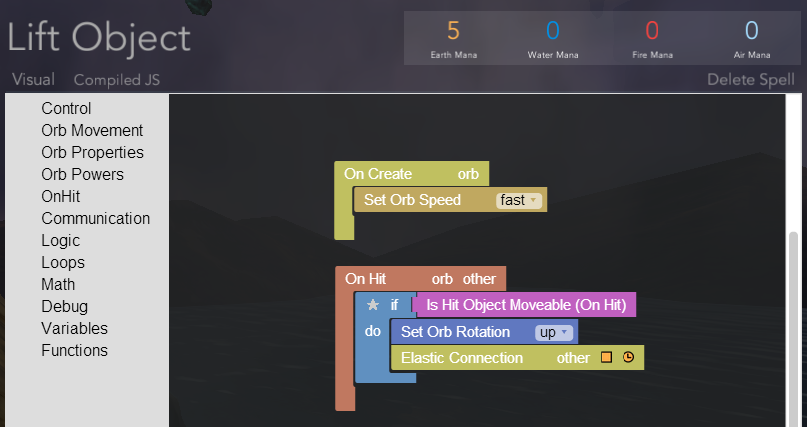 Example Blockly spell.